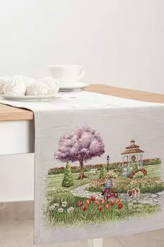 Салфетка сервировочная из гобелена с принтом Весенний парк Le Gobelin