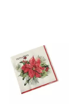 Салфетки 3-х слойные Композиция с пуансеттией 20 шт Paw