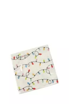 Салфетки 3-х слойные Праздничные огни 20 шт Paw