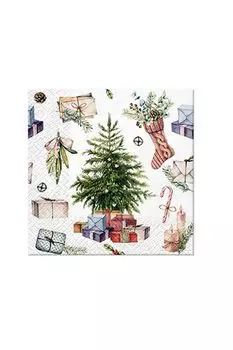 Салфетки 3-х слойные Рождество дома 20 шт Paw