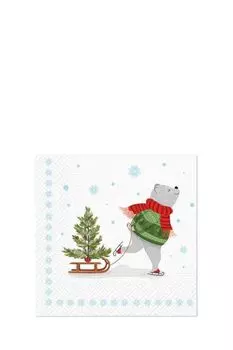 Салфетки бумажные с принтом Paw