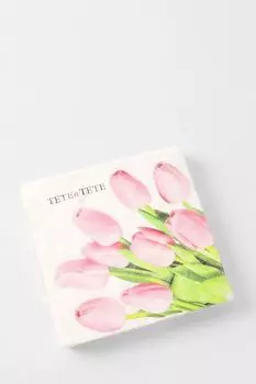 Салфетки трехслойные с принтом Прекрасные тюльпаны 20 шт Paw