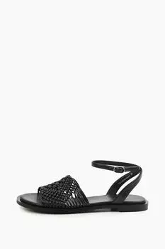 Сандалии кожаные плетеные Abricot