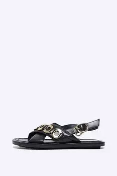 Сандалии кожаные с декором VITACCI