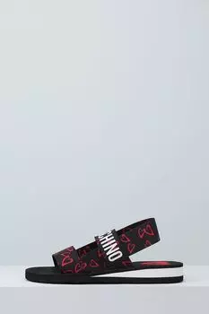 Сандалии с принтом на резинке Love Moschino