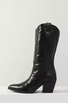 Сапоги казаки кожаные на каблуке Nero Giardini