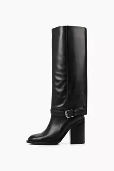 Сапоги кожаные с пряжкой Abricot