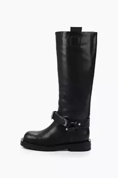 Сапоги кожаные с ремешком Abricot