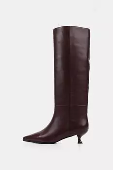 Сапоги кожаные с высоким голенищем Abricot