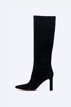 Сапоги велюровые на каблуке VITACCI