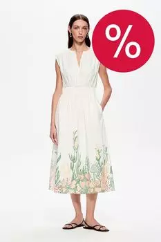 Сарафан хлопковый приталенный с принтом DREAMS by Alena Akhmadullina