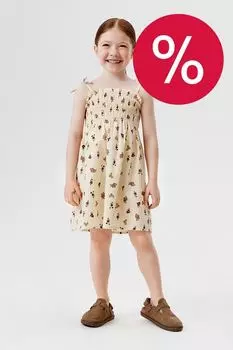 Сарафан хлопковый с эластичным верхом на завязках ACOOLA