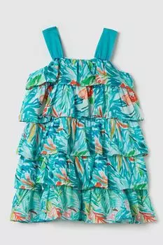 Сарафан хлопковый с оборками и принтом OVS