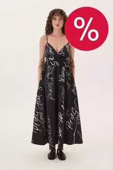 Сарафан хлопковый с принтом God Save The Princess EVE&ESTHER