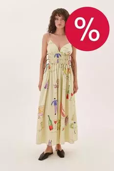 Сарафан хлопковый с принтом Шальная Принцесса EVE&ESTHER