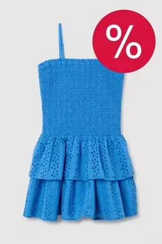 Сарафан хлопковый с шитьем и воланами OVS