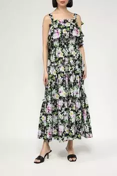 Сарафан на лямках с воланами и принтом BELUCCI