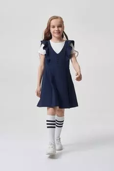 Сарафан с оборками на рукавах и складками на юбке Choupette