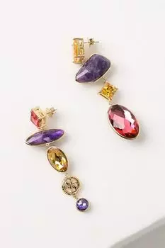 Серьги-пусеты с кристаллами Guess