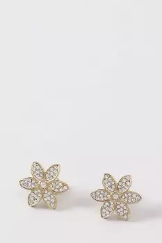 Серьги-пусеты с кристаллами Guess