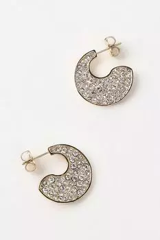 Серьги-пусеты с кристаллами Guess