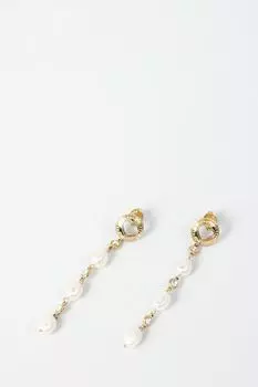 Серьги с бисером и кристаллами Guess