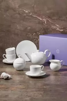 Сервиз чайный фарфоровый из 21 предмета Плиссе Dcor de Table