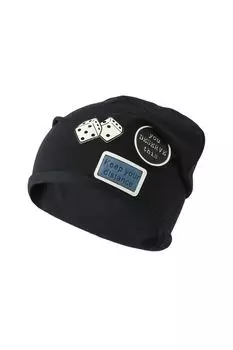 Шапка бини хлопковая с принтом Totti