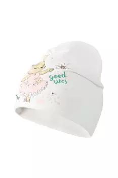 Шапка бини хлопковая с принтом Totti