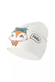 Шапка бини хлопковая с принтом Totti