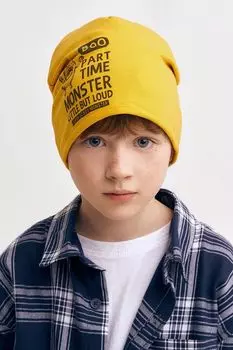 Шапка-бини хлопковая с принтом Totti