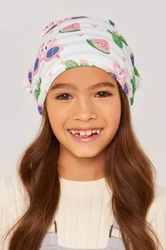 Шапка-бини хлопковая с принтом Totti