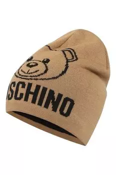 Шапка бини из смесовой шерсти Moschino