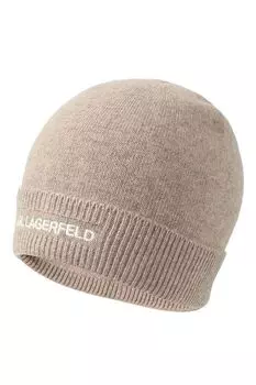 Шапка бини с логотипом бренда Karl Lagerfeld