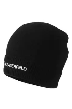 Шапка бини с логотипом бренда Karl Lagerfeld