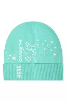 Шапка бини с принтом и декором Marhatter