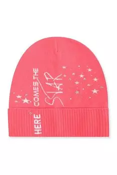 Шапка бини с принтом и декором Marhatter