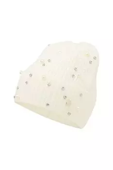 Шапка-бини со стразами и бусинами Liu Jo