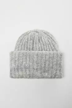 Шапка фактурной вязки с отворотом Canoe