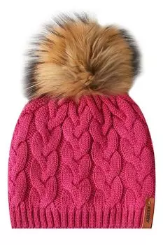 Шапка фактурной вязки с помпоном Kerry