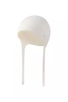 Шапка хлопковая на завязках с декором Choupette