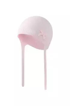 Шапка хлопковая на завязках с декором Choupette