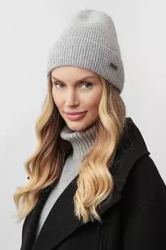 Шапка из смесовой шерсти с отворотом FABRETTI