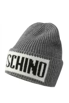 Шапка из смесовой шертси Moschino