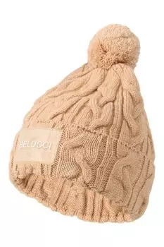 Шапка с логотипом бренда из смесовой шерсти BELUCCI