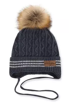 Шапка с меховым помпоном Marhatter