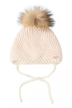 Шапка с меховым помпоном Pulka