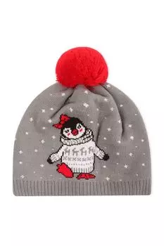 Шапка с новогодним принтом Marhatter