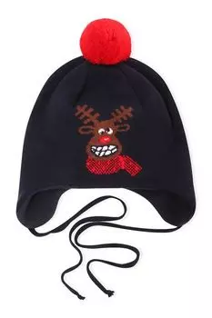 Шапка с новогодним принтом Marhatter