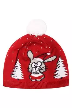 Шапка с новогодним принтом Marhatter